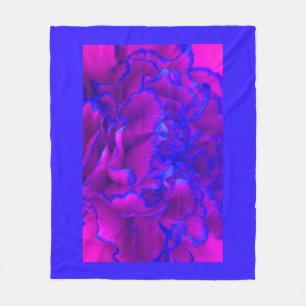 Manta Polar Flor de canal rosa y azul Fuschia en negrita