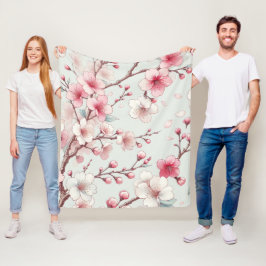 Manta Polar Flor de Cerezo