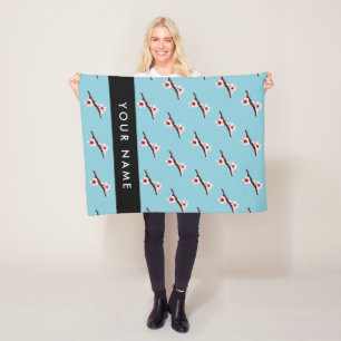 Manta Polar Flor de cerezo, sakura rosada, tu nombre