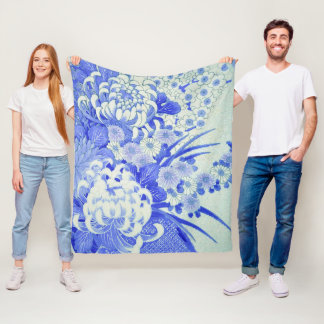 Manta Polar Flor de crisantemo, diseño japonés