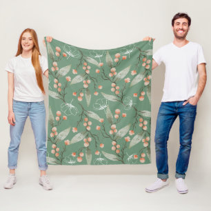 Manta Polar Flor de fondo de moda verde sabio de Guay para ell