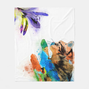Manta Polar Flor de gato 610 multicolor