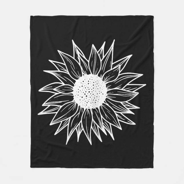 Manta Polar Flor de girasol de Bonito multicolor (Anverso)