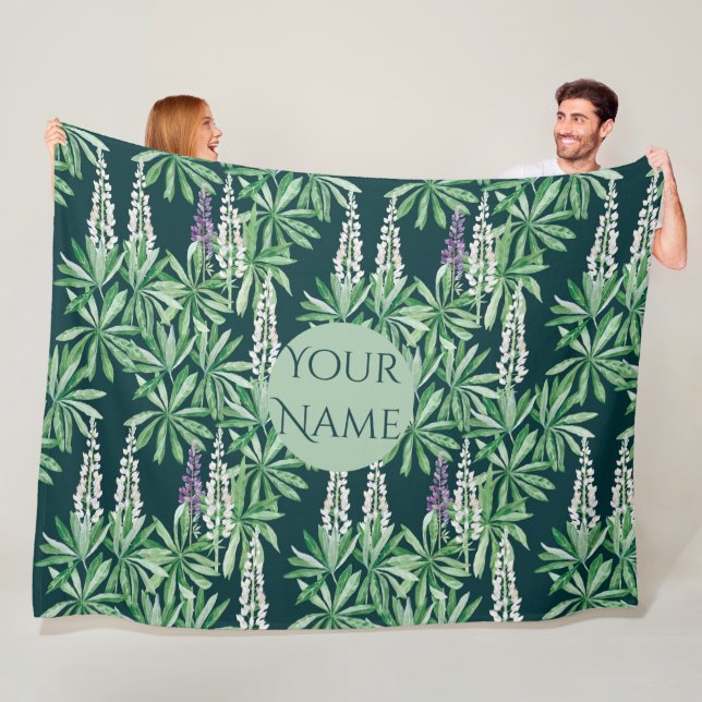 Manta Polar Flor de Lupin (In situ)