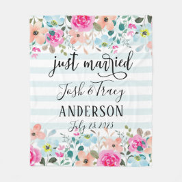 Manta Polar Flor de menta recién casada Invitación