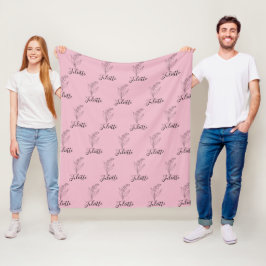 Manta Polar Flor de nacimiento personalizada de lirio de mayo 