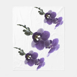Manta Polar Flor de orquídea púrpura, Funda