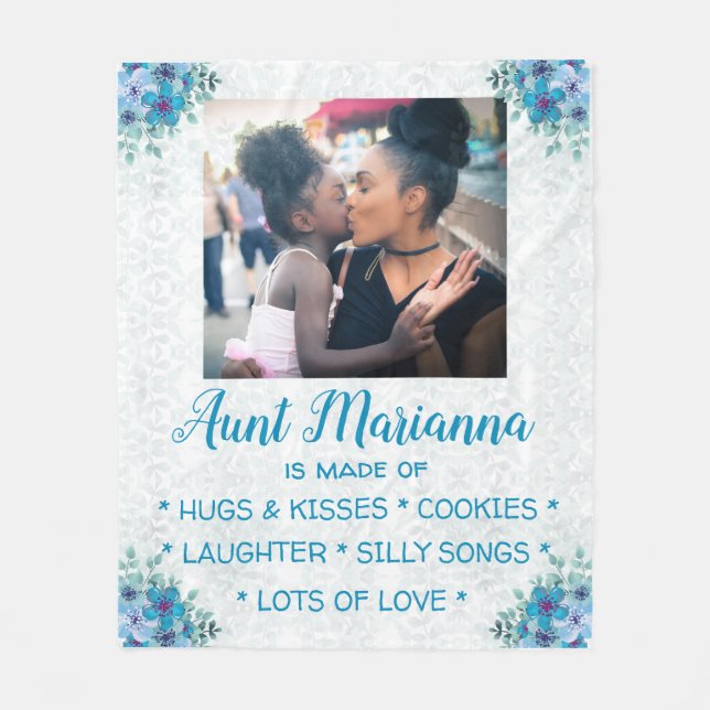 Manta Polar Flor "De qué se hace la tía" (Anverso)