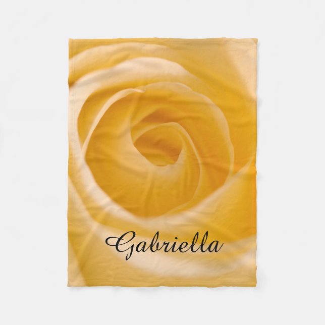Manta Polar Flor de rosa blanca (Anverso)