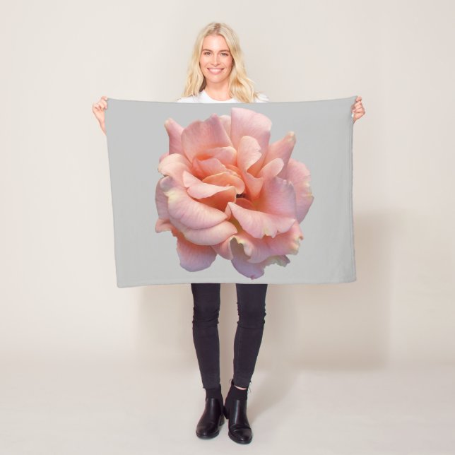 Manta Polar flor de rosa rosa (In situ)