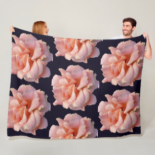 Manta Polar flor de rosa rosa en flor