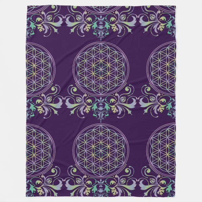 Manta Polar Flor De Vida / Blume des Lebens - Ornamentos (Anverso)