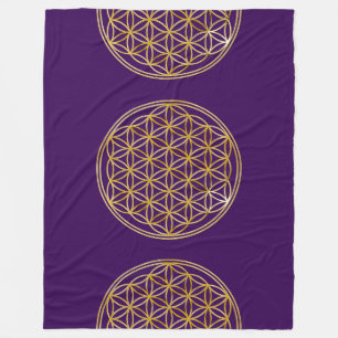 Manta Polar Flor de vida / Blume des Lebens - oro