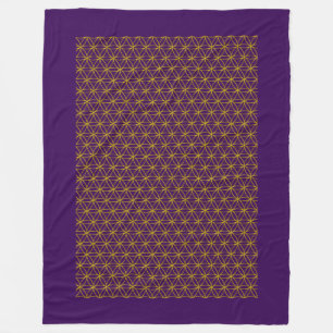 Manta Polar Flor de vida / Blume des Lebens - oro patrón