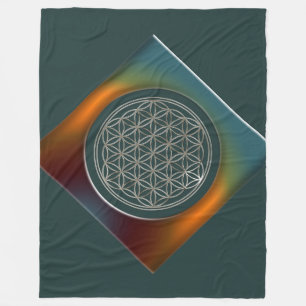 Manta Polar Flor de vida / Blume des Lebes - PLATA