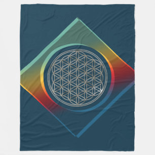 Manta Polar Flor de vida / Blume des Lebes - PLATA