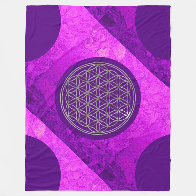 Manta Polar Flor de vida / Blume des Lebes - PLATA (Anverso)