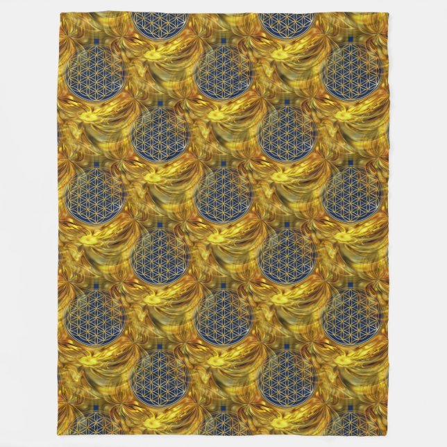 Manta Polar Flor de vida / Blume des Lebes - sin fisuras III (Anverso)