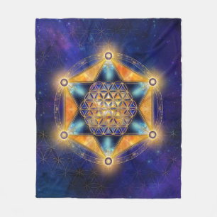 Manta Polar Flor de vida Estrella Merkaba - Geometría sagrada