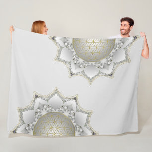 Manta Polar Flor De Vida - Flores Mandala 1