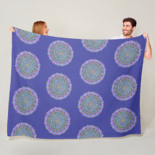 Manta Polar Flor De Vida - Mandala Estilo India 2