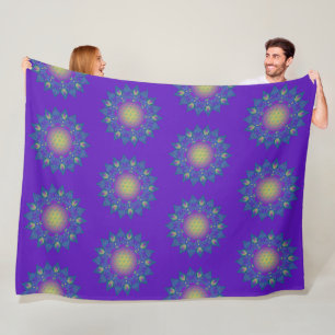 Manta Polar Flor de vida - Mandala india 3