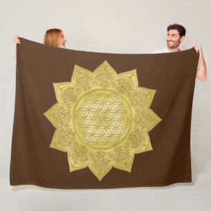 Manta Polar Flor de vida - Mandala india 4