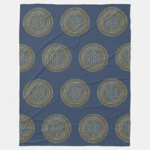 Manta Polar Flor De Vida - Mandala Indígena 2