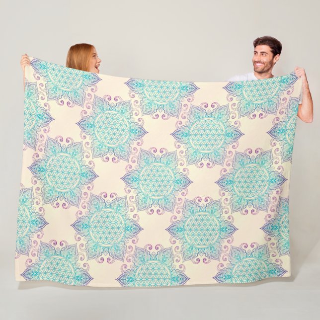 Manta Polar Flor De Vida - Patrón Sin Maravilla Art. 4 (In situ)