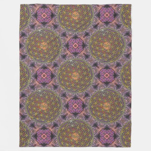 Manta Polar Flor de vida - tejido sin soldadura V