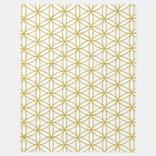 Manta Polar Flor del oro del modelo de la vida