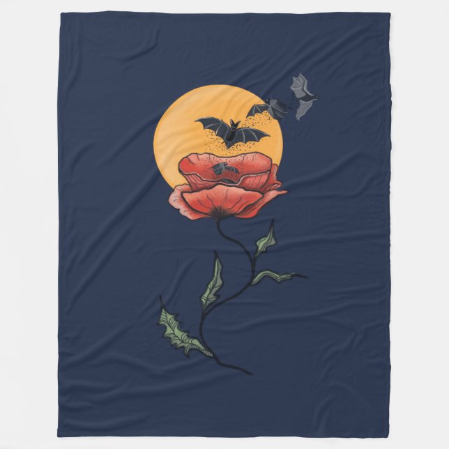 Manta Polar Flor gótica (Anverso)