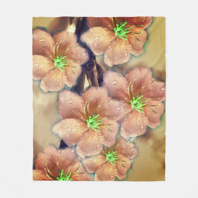 Manta Polar Flor gráfica (Anverso)