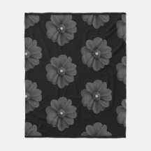 "Flor ilustrada en patrón gris negro"