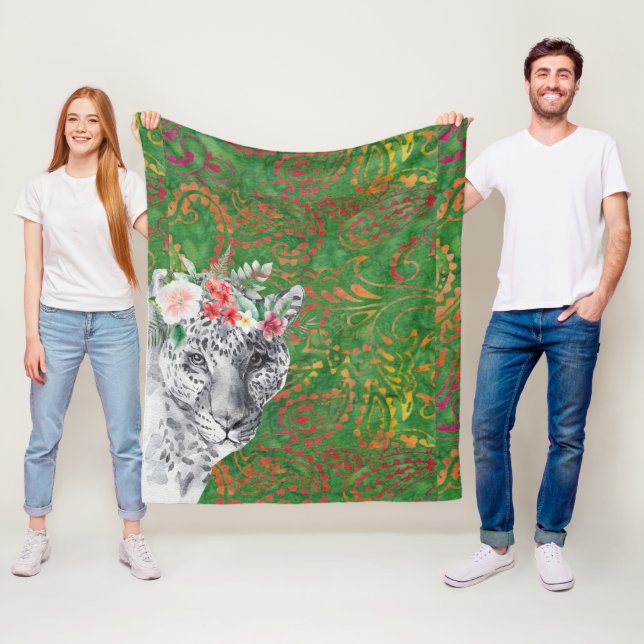 Manta Polar Flor Leopard Jungle Batik (In situ)