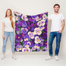 Manta Polar Flor morada de panza