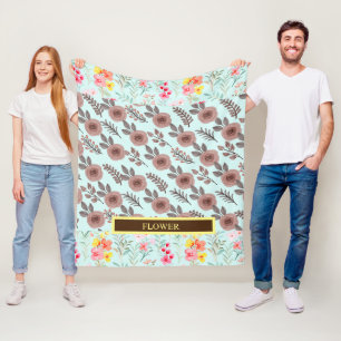 Manta Polar Flor Personalizar de color de agua elegante