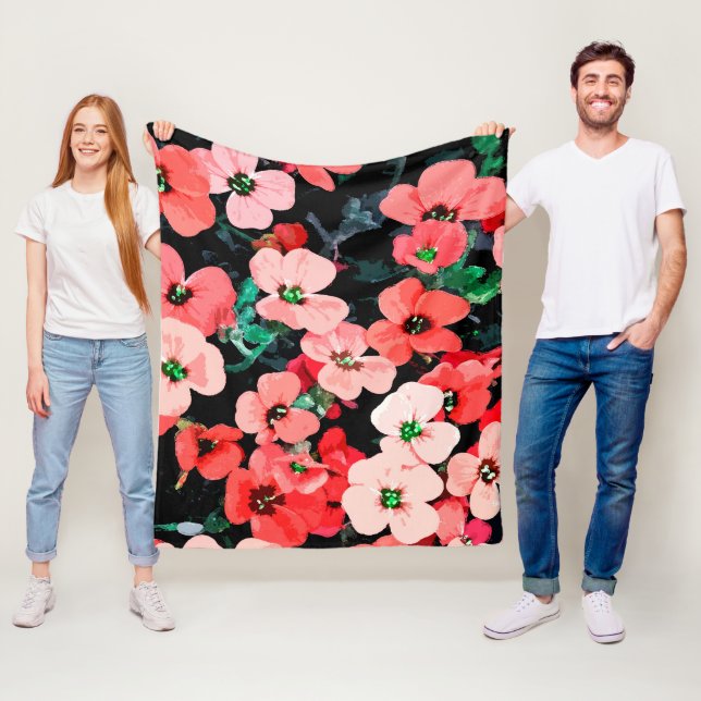 Manta Polar Flor roja acuática (In situ)