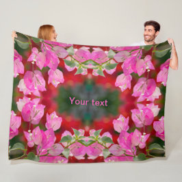 Manta Polar Flor rosa Bougainvillea