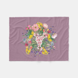 Manta Polar Flor silvestre Floral suave y acogedor frasco