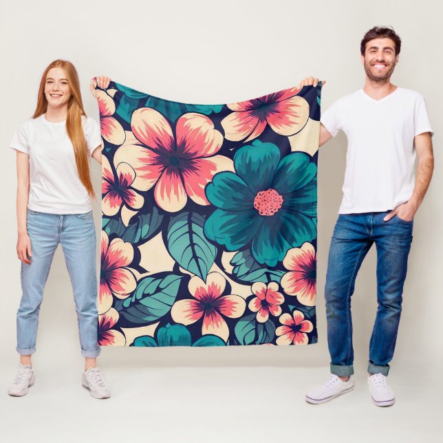 Manta Polar Flor tropical (In situ)