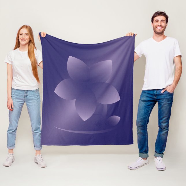 Manta Polar Flor violeta (In situ)