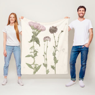 Manta Polar Floraciones presionadas - rosa