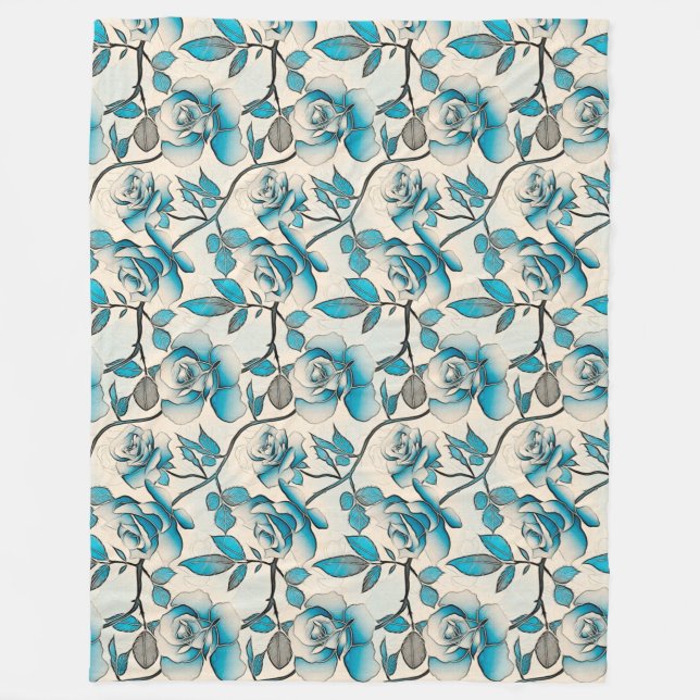 Manta Polar Floral (Anverso)