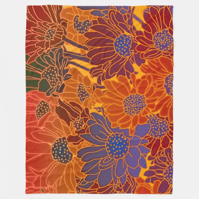 Manta Polar Floral (Anverso)