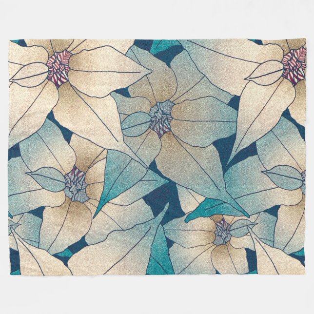 Manta Polar Floral (Frente (Horizontal))
