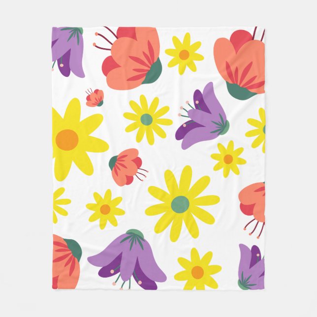 Manta Polar Floral (Anverso)