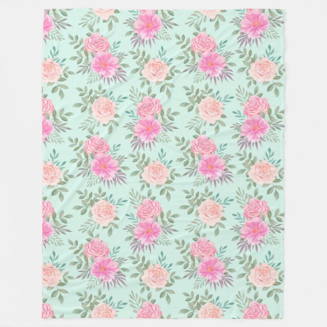 Manta Polar Floral (Anverso)