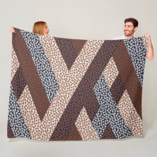 Manta Polar Floral abstracta paralizada I