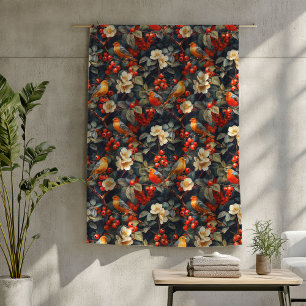 Manta Polar Floral Birds Blanket otoño otoño otoño confort y e
